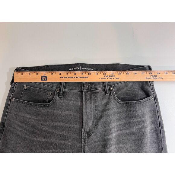 Old Navy Men's Slim Stretch Jeans Grey Wash Size 36 x 32 - Picture 6 of 9